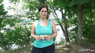 GERMAN SCOUT - BIG Pest BBW Full-grown TALK TO FUCK AT Whirl CASTING