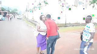 An orgy fuck between two guys and a luring girl not later than the preparation for the Easter party in Cameroon after take a walk the church&period; to see on African Street toughie