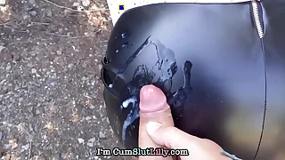 cum all over my ass in the air leather piece of baggage