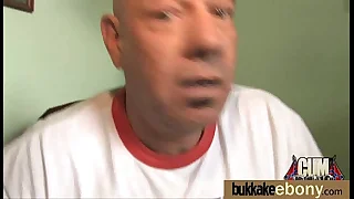 Black gets group cumshots 16