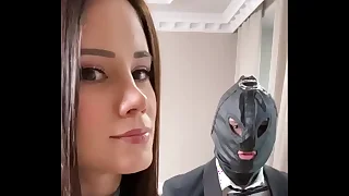 Xpervo&period;com behind the scenes Little Caprice increased by her slave